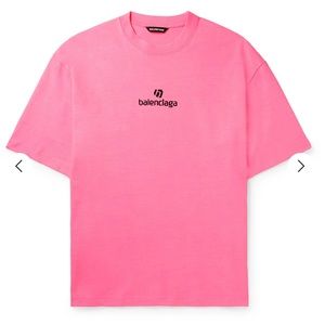 Balenciaga Logo - Embroidered Cotton Jersey T-Shirt